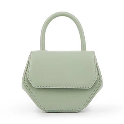 light green Мини-сумка-мессенджер с геометрическим узором, новинка, простая маленькая сумка, яркие зеленые однотонные дизайнерские сумки на плечо, женская модная повседневная сумочка - Цвет: light green