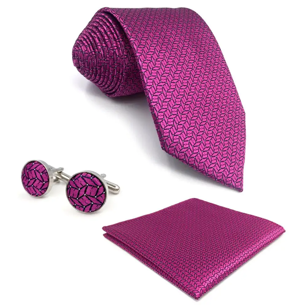 Модные Классические мужские галстуки Галстук Набор с карманом Квадратные