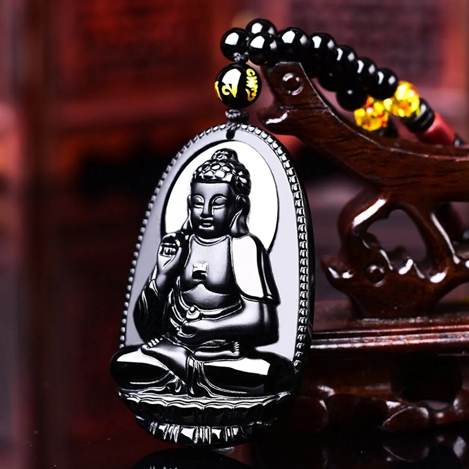 LETSFUN Изящные Ювелирные изделия подвеска Будды ожерелье Бодхисаттва амулет