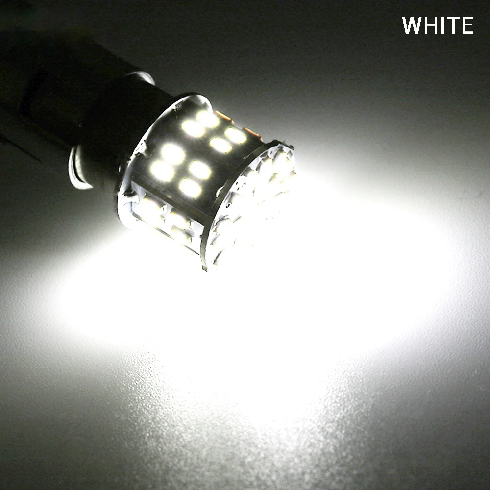 

Car LED Steering Indicator Lamp Turn Signal Lights Brake Bulbs 3014 50 smd led 12V 6000K S25 1156 1157 White Auto Light x2