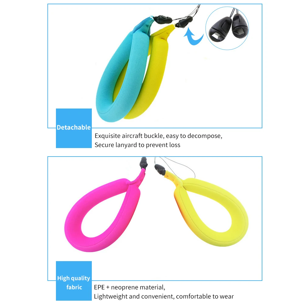 

For GoPro Accessories Yellow Floating Foam Wrist Strap for Gopro Hero 4 3 Xiao mi Yi Sjcam Sj4000 Sj5000 Sj7000 Action Camera