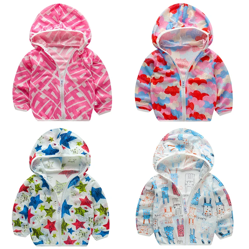 Детская одежда с капюшоном для защиты от солнца летняя и осенняя маленьких