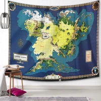map retro clear tapestry wall hanging tapestries wall rugs dorm decor blanket