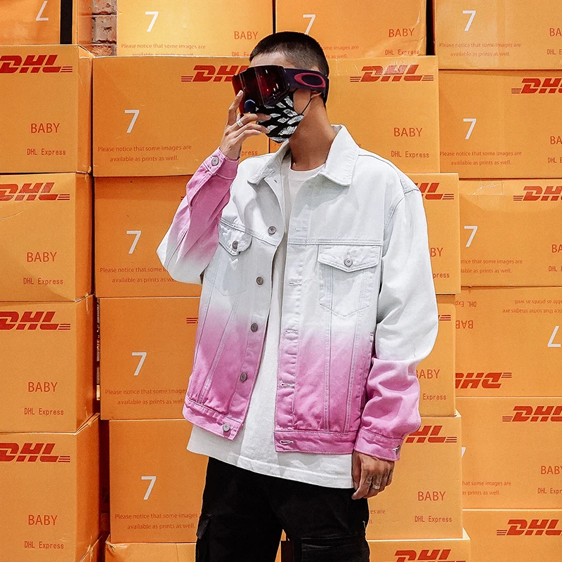 Весенне-осенняя мужская верхняя одежда новая куртка на молнии градиентного