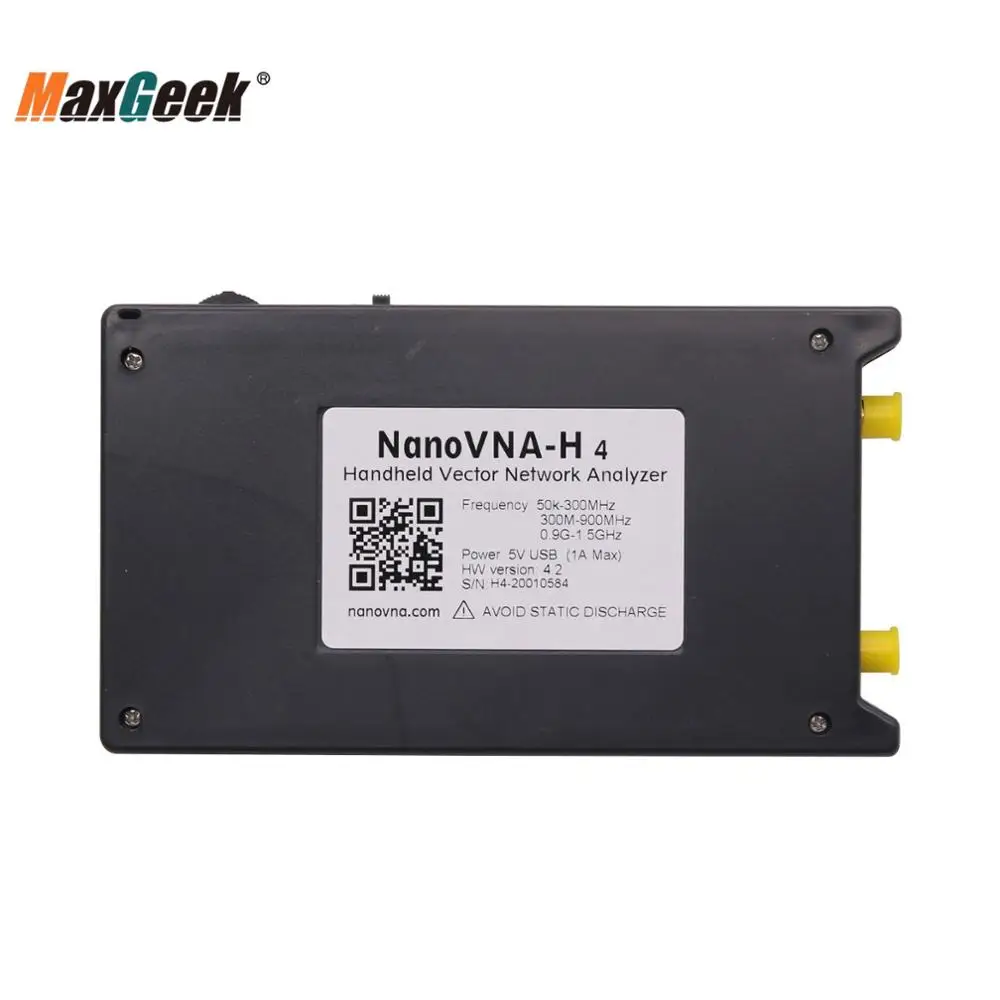Maxgeek 50 кГц 1 5 ГГц анализатор вектора сети NanoVNA Vector с 4 дюймовым ЖК дисплеем для УВЧ