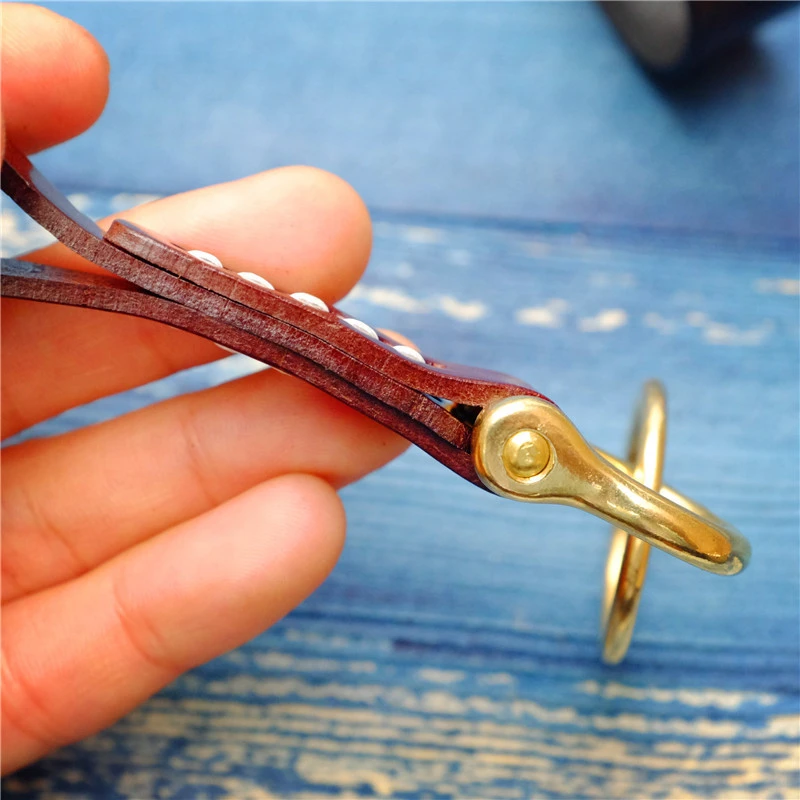 Ручная работа ремешок из коровьей кожи металлическая латунная подкова пряжка