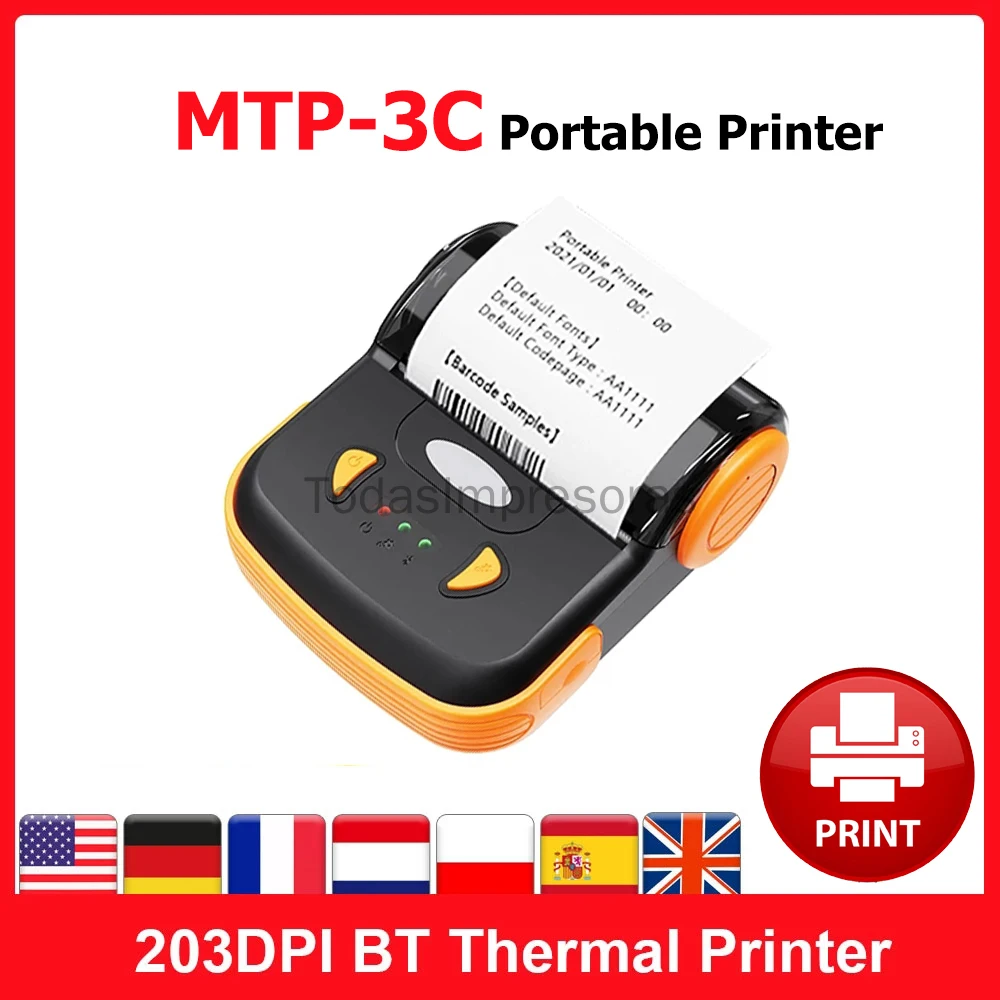 

DC5V 80mm Wireles Mobile Phone Thermal Printers POS Portable Mini Receipt Printer Bill Bluetooth-Compatible Phone Computer Papel