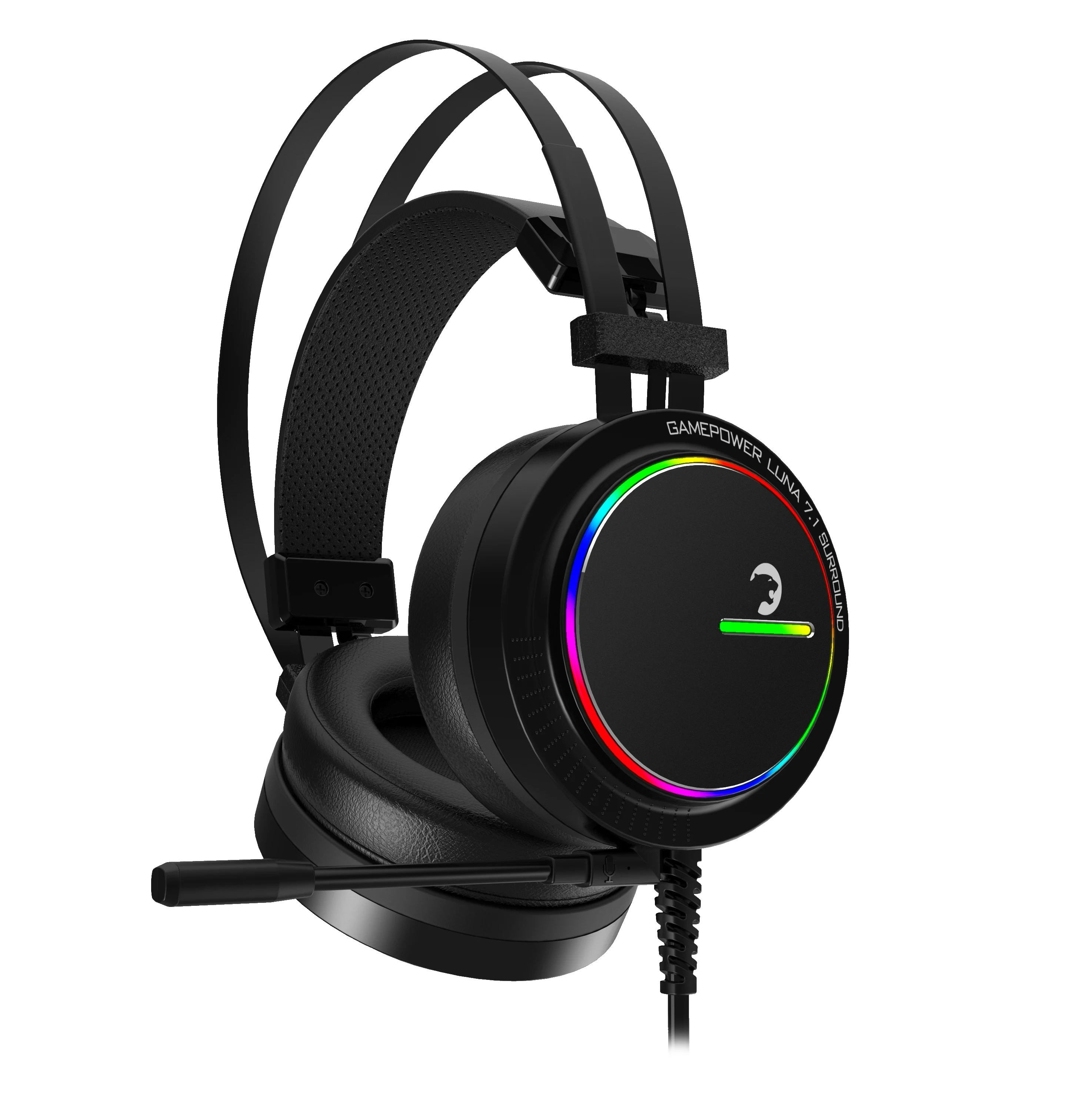 Игровая гарнитура Gamepower Luna, проводная, для ПК, PS4, PS5, 3,5 мм, объемный звук, микрофон, игровая стерео, для ноутбука, регулятор громкости