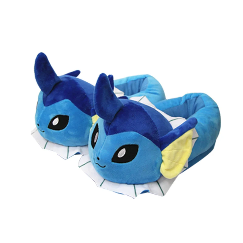 H Мягкая Плюшевая обувь 28 см; Psyduck Snorlax Gengar Mudkip Eevee Sylveon Umbreon; Домашние зимние теплые модные тапочки; подарок - Цвет: H