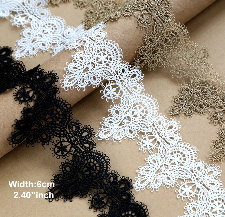 

1yard Width:6cm High Quality DIY Pendant Handmade Clothing Lace Accessories Water Soluble Embroidery Lace Trims (ss-363)