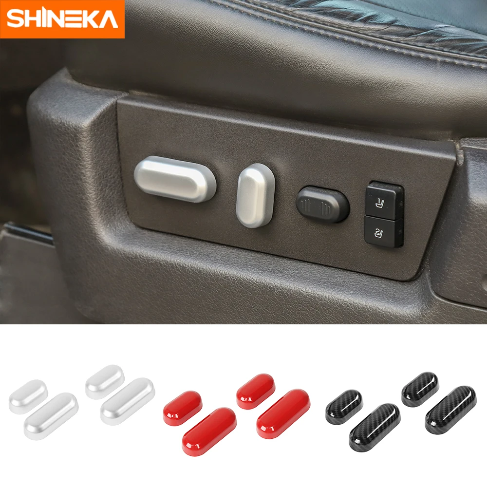 

SHINEKA Interior Mouldings For Ford F150 Raptor Car Seat Adjust Switch Button Trim Cover Stickers For Ford F150 Raptor 2009-2014