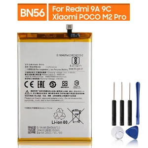 replacement battery for xiaomi poco m2 pro redmi 9a 9c bn56 rechargeable phone battery 5000mah free global shipping