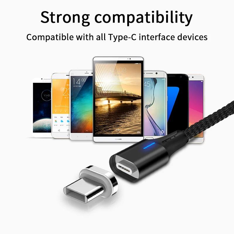 Магнитный кабель 5A Supercharge Micro usb type C, зарядный провод для huawei P30 P20 mate 20 Pro, линия быстрой зарядки для iPhone XS MAX