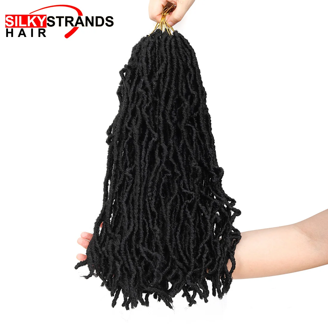 Мягкие Dread Bobbi Boss Nu Locs крючком волосы 18 дюймов 20 прядей/упаковка Омбре Faux Locs синтетические косички для наращивания волос