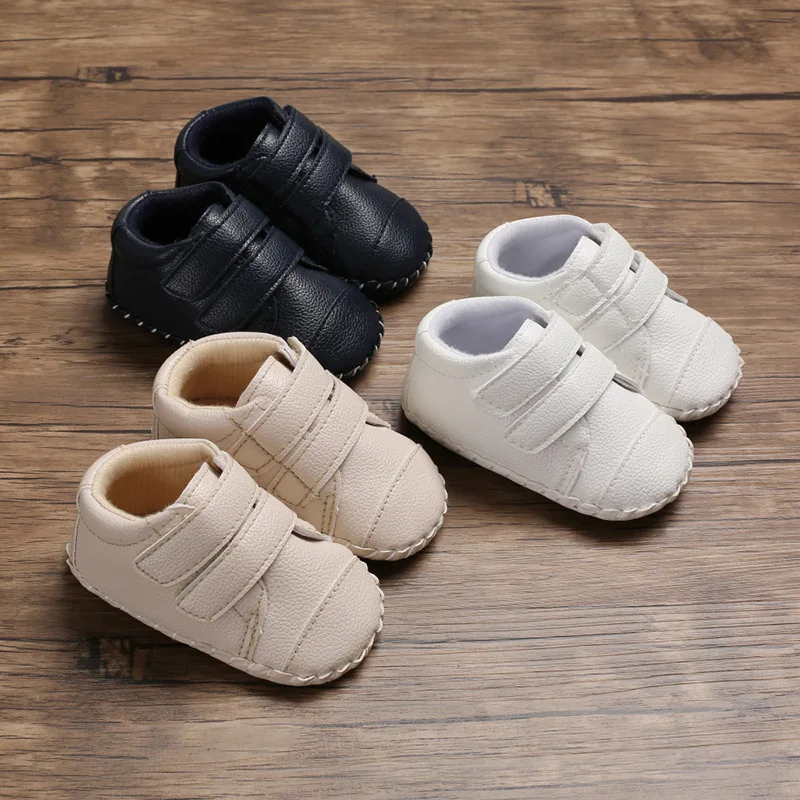 

Boy girl newborn baby infant artificial PU leisure first walker toddler shoes