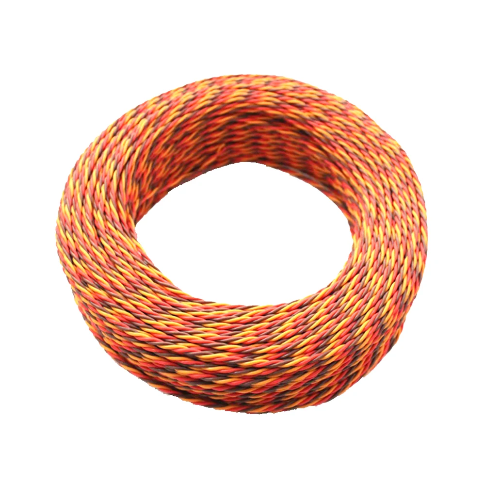 5 м 16 футов 22AWG 26awg 30/60 сердечник 3 way Twist Servo Удлинительный кабель JR Futaba витой провод