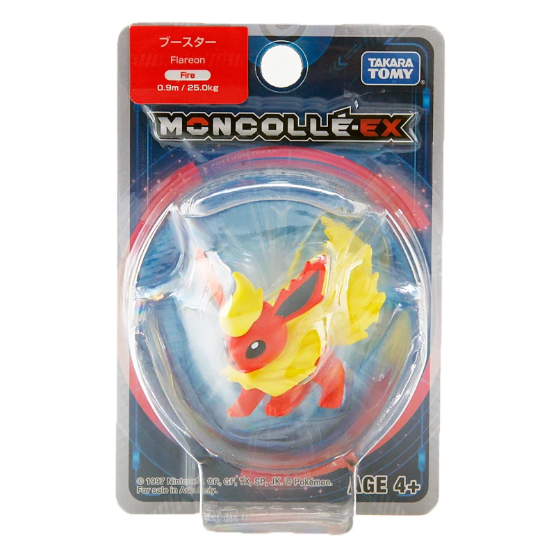 

3-5cm Original TAKARA TOMY Pokemon Flareon Anime Action Figure Model Toys Doll Kids Gifts Official Box
