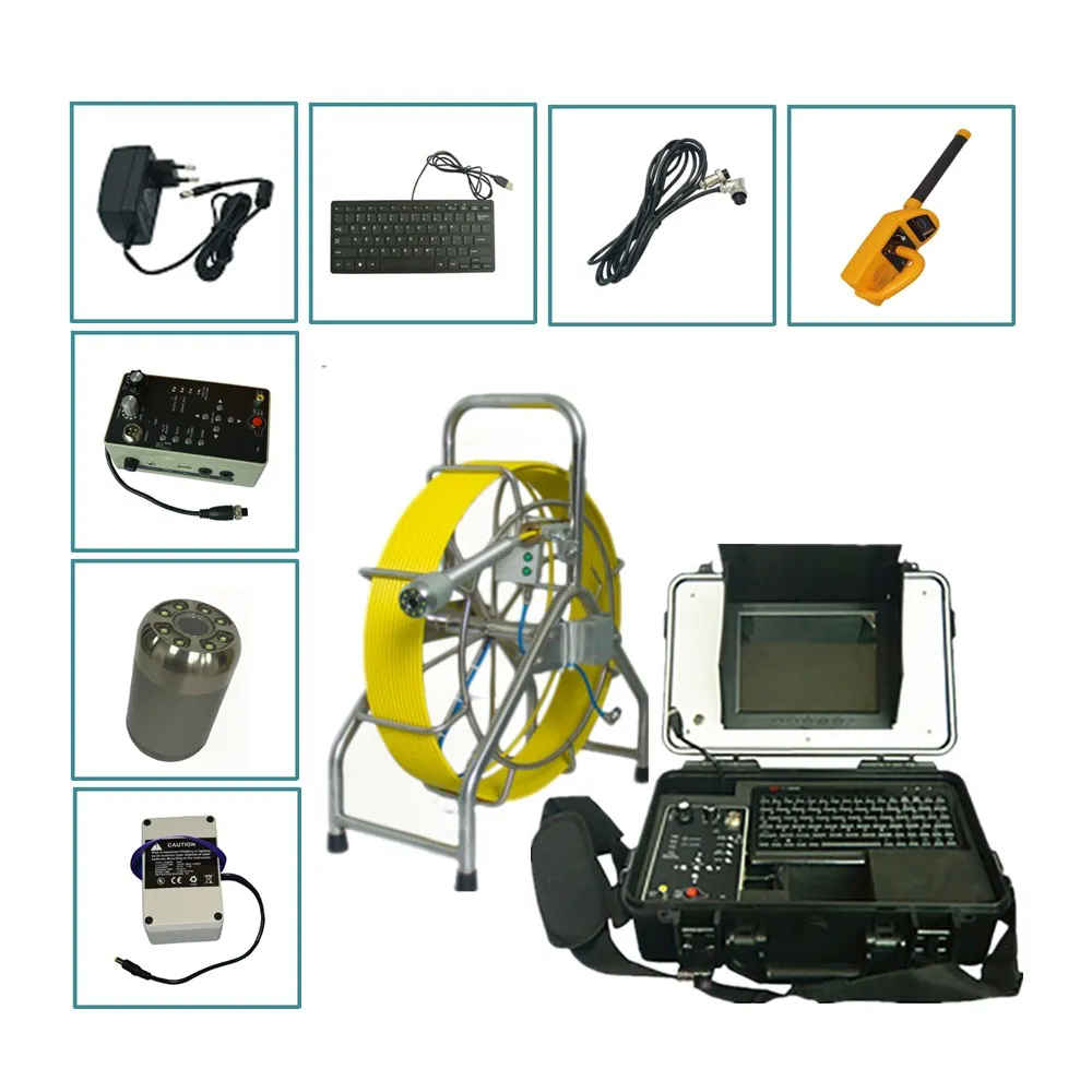 Камера для осмотра канализационных труб 60 м/80 м/100 м кабель подземная