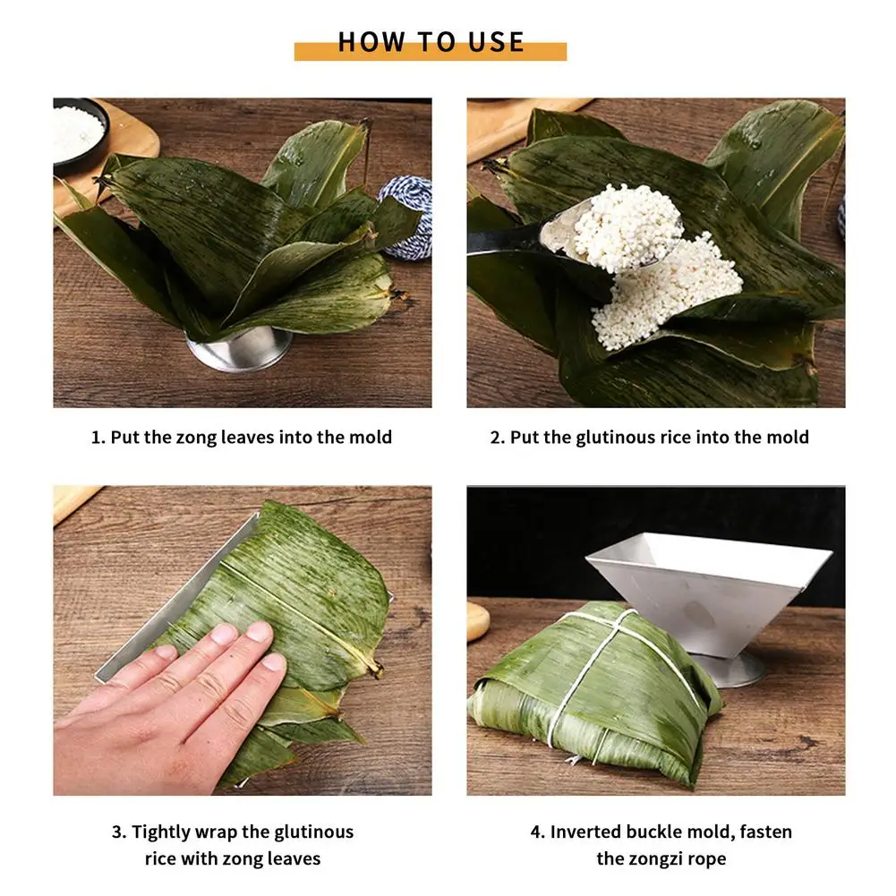 

1pc Sticky Rice Dumpling Mold Dumpling Mould Stainless Steel DIY Traditional Rice-pudding Baking Triangular Mould Dropshipping