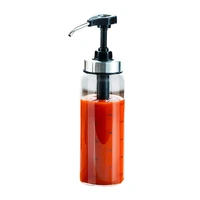 sauce pump dispenser with gl bottle leakproof kitchen condiment dispenser for honey ketchup mustard mayo