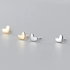 Милые крошечные сердца 925 пробы серебряные серьги-гвоздики, высокое качество, прекрасный подарок A1478