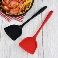 silicone kitchenware cooking utensils spatula turner beef meat egg kitchen scraper wide pizza shovel non stick cooking tool