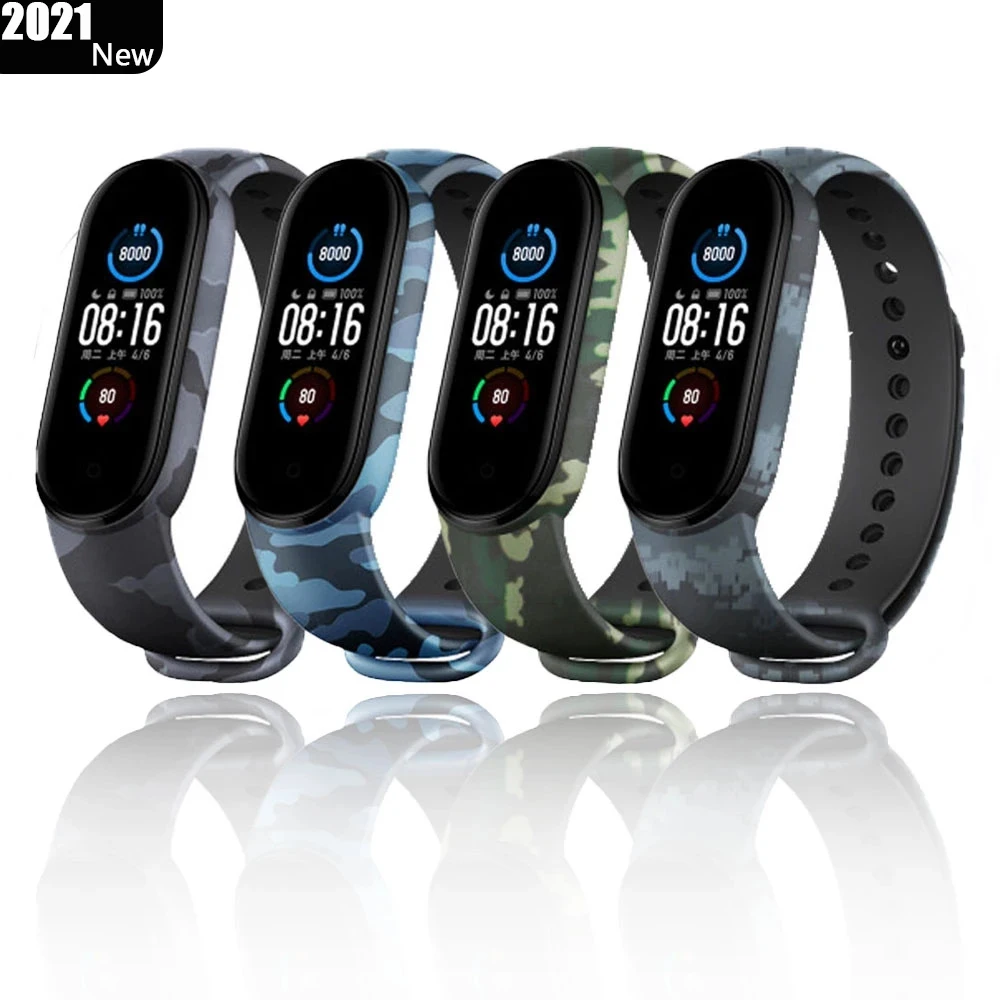 Ремешок сменный силиконовый для Xiaomi Mi Band 6 5 браслет MI 4 3 | Электроника