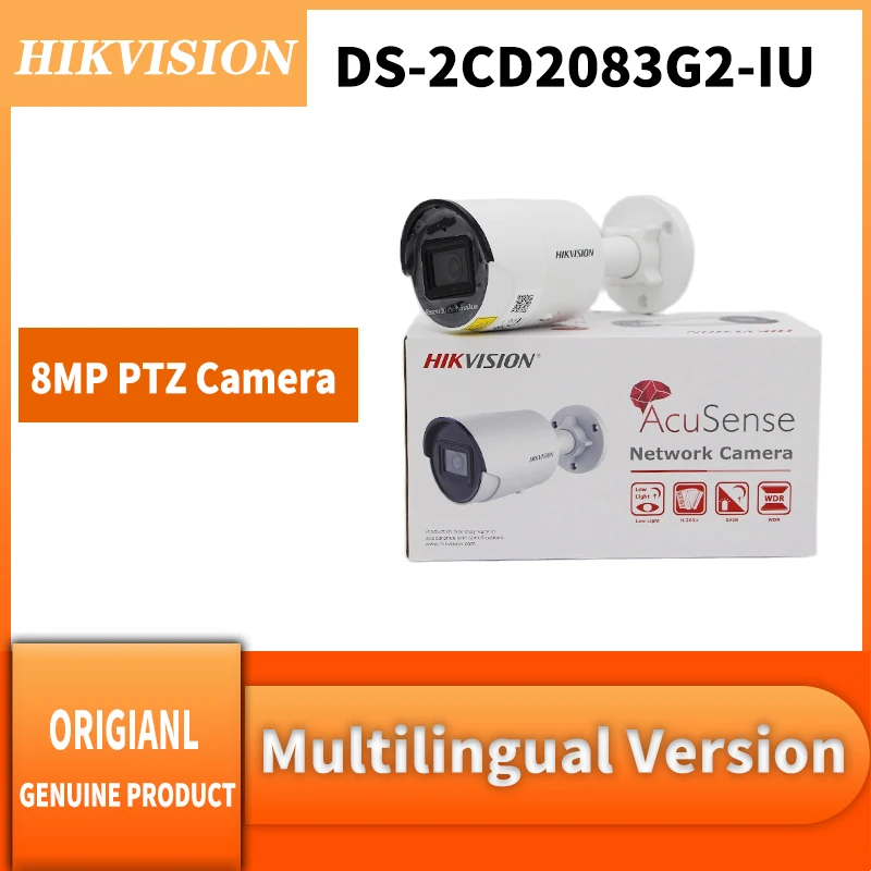 

Hikvision DS-2CD2083G2-IU 8MP IP Camera 4K AcuSense Fixed Bullet Network Cam Built-in Microphone Water & Dust Resistant