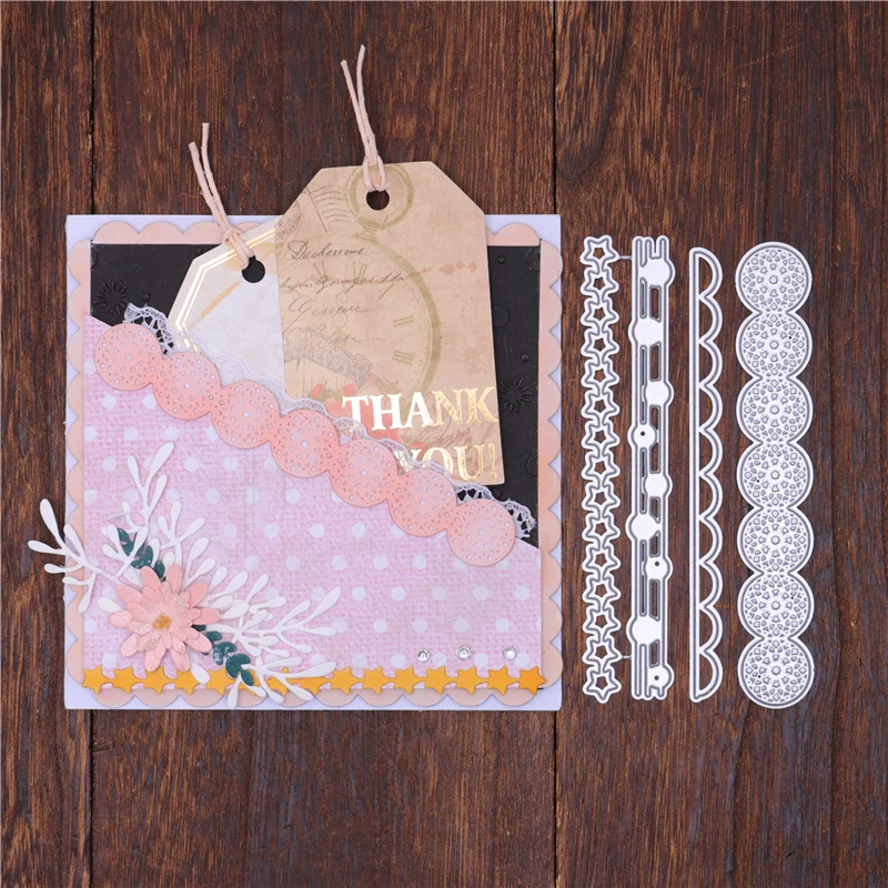 DiyArts кружевные Рамки Металлические высекальные формы для изготовления открыток