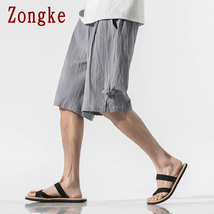 

Zongke Knee Length Casual Shorts Men Clothing Short Men Summer Mens Shorts Workout M-5XL 2021 New Arrival