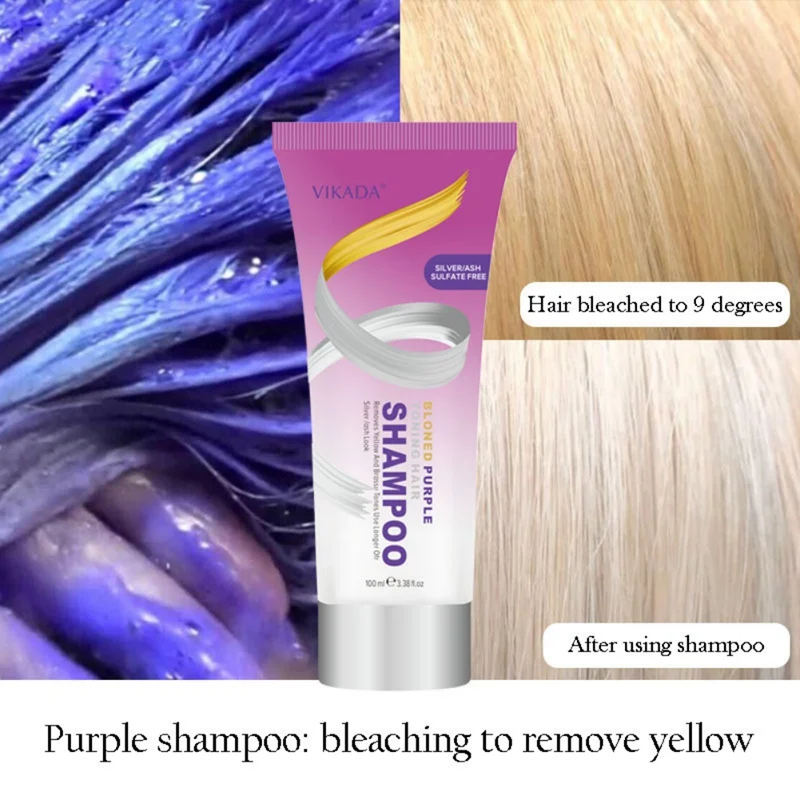 100 мл Новый профессиональный тонизирующий шампунь для волос удаление желтого