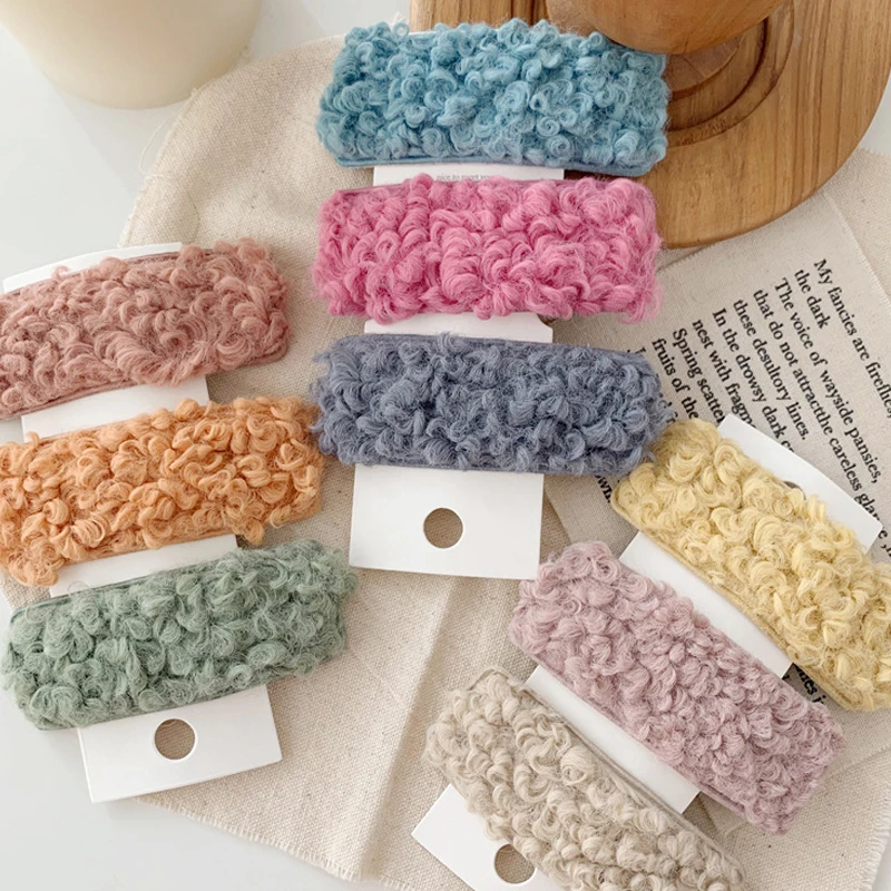 Женские заколки для волос в Корейском стиле модные боковые зажимы рулон шерсти