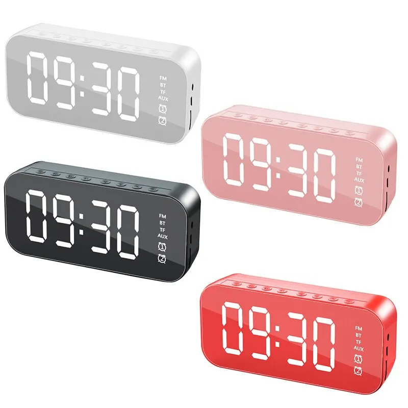 

LED Mirror Screen Alarm Clock Watch Table Digital Clock Despertador Wireless Bluetooth 5.0 MP3 HiFi Speaker TF FM Hand-free Call