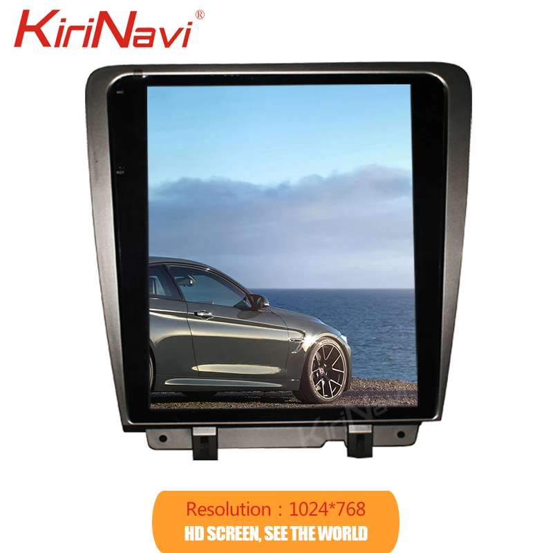 KiriNavi вертикальный экран Tesla style 12,1 ''Android 8,1 Автомобильный мультимедийный Dvd навигатор для Ford Mustang автомобильный Радио gps 2010