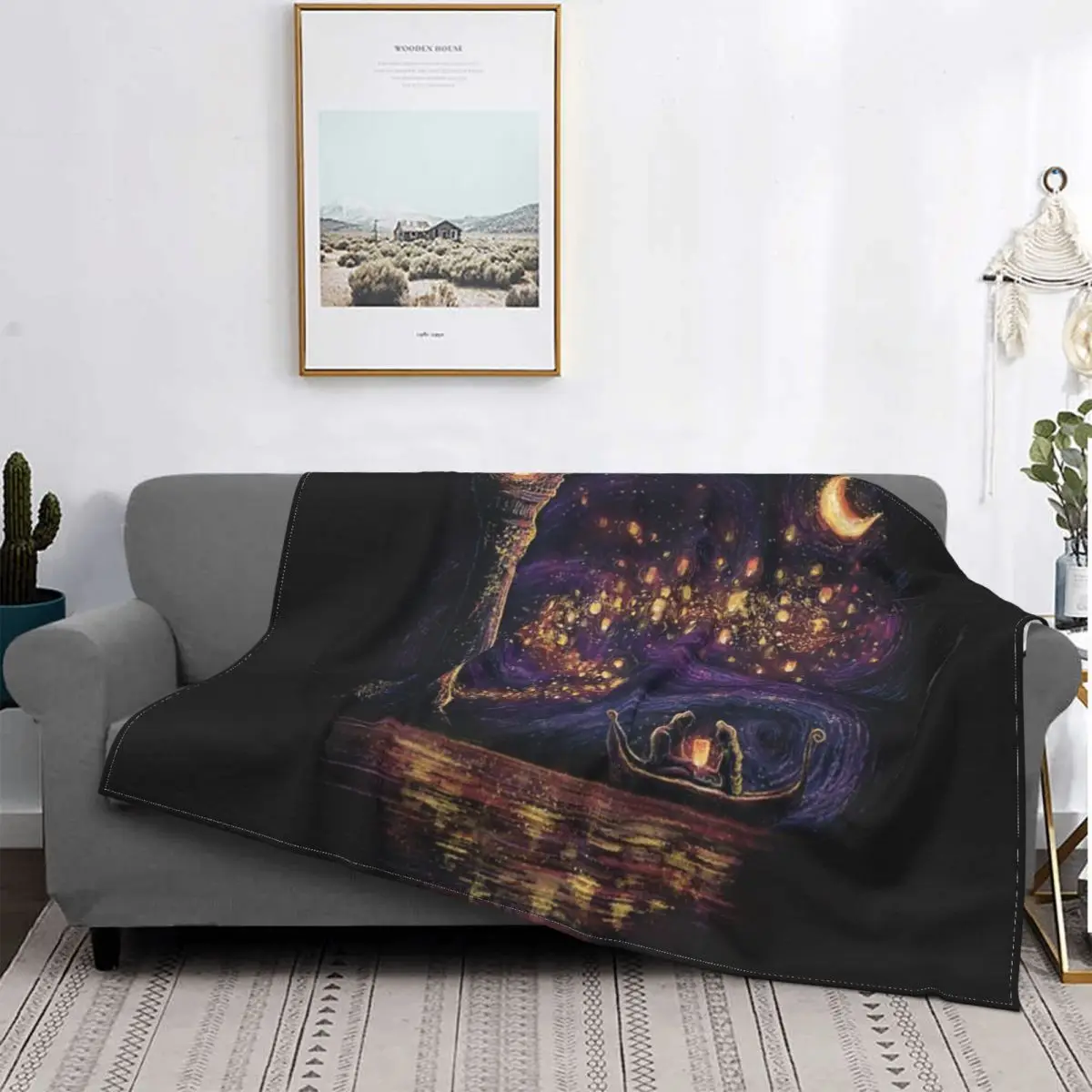 

Lanterns Of Hope Blanket Bedspread Bed Plaid Cover Picnic Plaid Hooded Blanket Bedspread 220X240