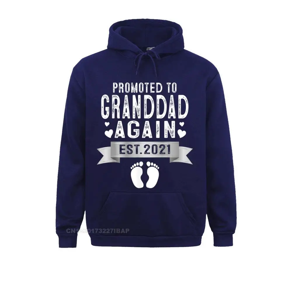 Promoted To Granddad Again Est 2022 Gift Printed On Summer Women Hoodies Printing Sportswears Prevalent Long Sleeve Sweatshirts | Мужская