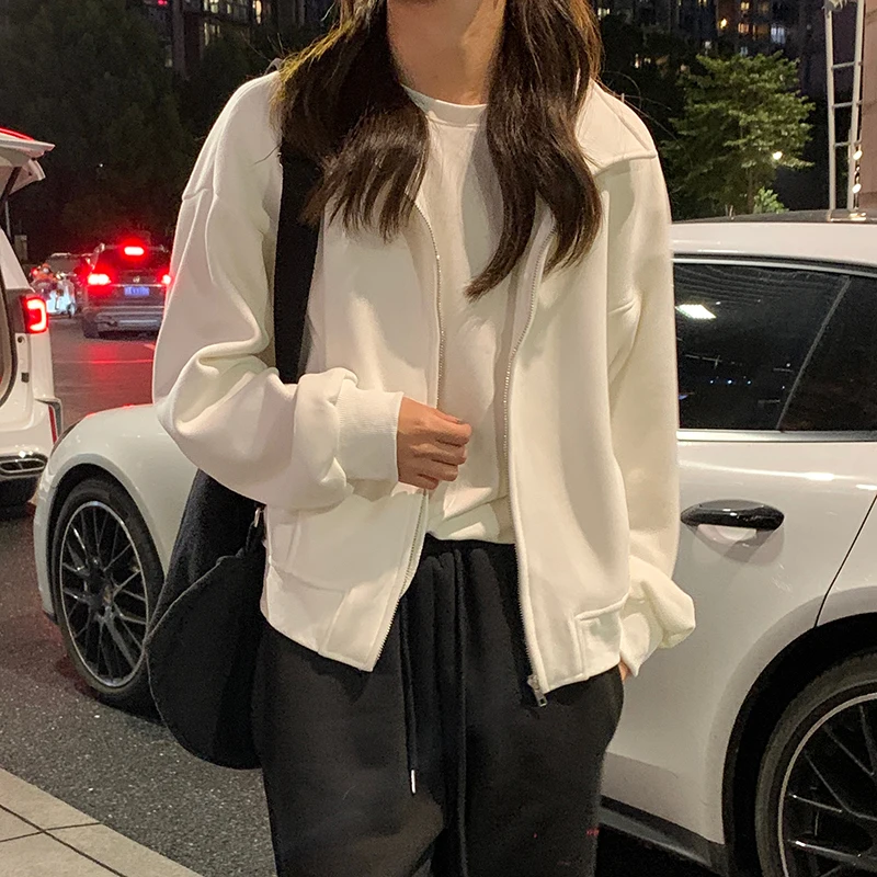 

5 colors 2021 Women Autumn Winter Coats Zipper short Jacket Casual Clothing Tops Female Turn Down Collar Warm Coat womens(F4594)