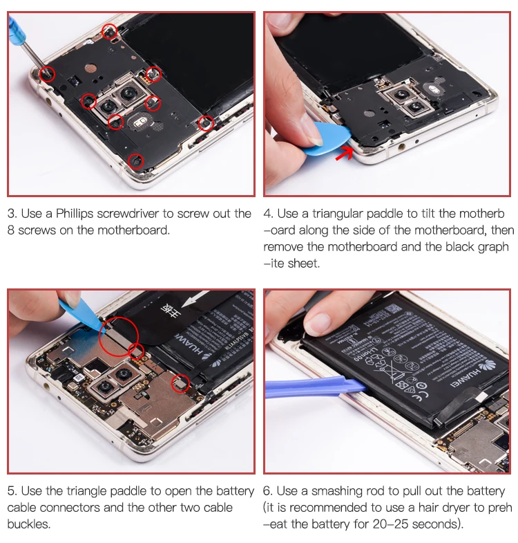 Nohon Аккумулятор для Huawei Mate 10 20 9 8 7 S P20 Pro замена Батарея HB436486ECW HB396689ECW Мобильная батарея для телефона инструменты
