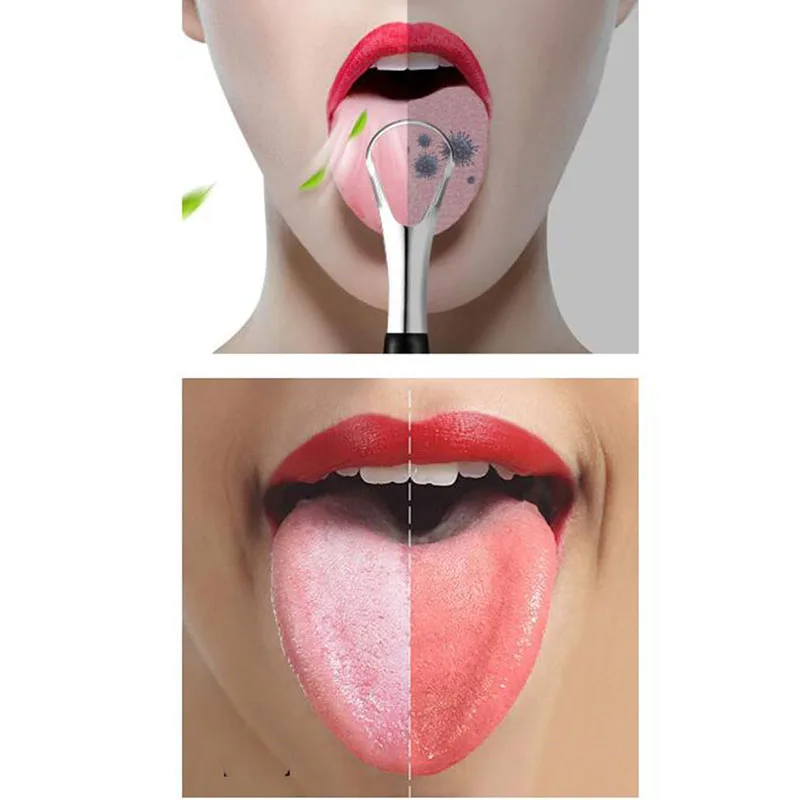 

Professional Tongue Scraper Reusable Stainless Steel Oral Tongue Cleaner Brush Fresher Sweepers For Adults Oral Hygiene Care