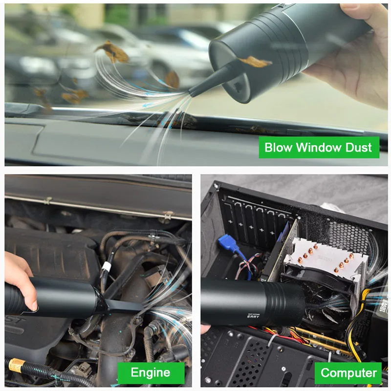 Многофункциональный беспроводной автомобильный пылесос с зарядкой от USB 4000