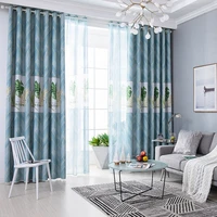 curtain for living dining room bedroom nordic shop window printing blackout cloth study room blackout cloth customization new