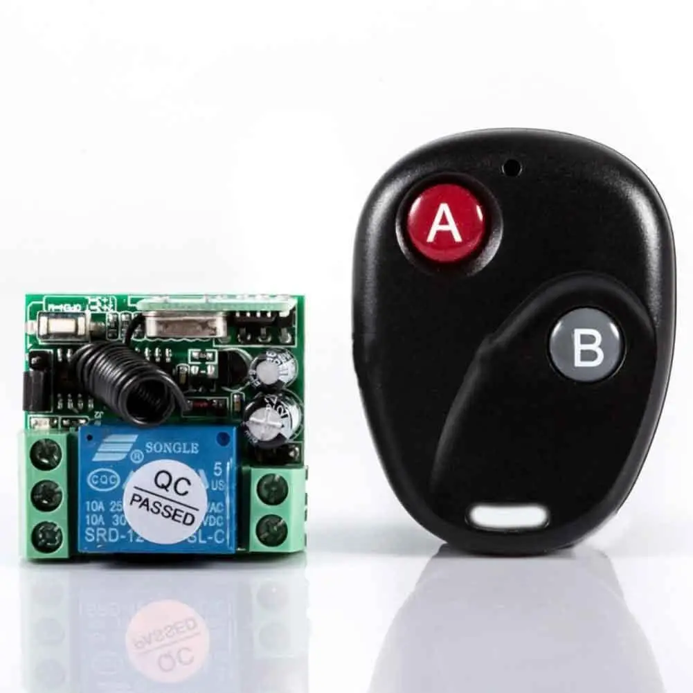 DC12V 2CH RF Беспроводная система дистанционного управления teleswitch 2 Передатчик и 1
