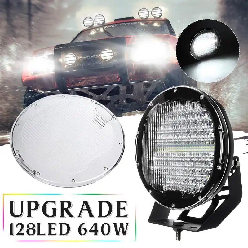 

Led Work Light Round Spotlight 640W Car Work Headlight Offroad Fog Light Lamp Night DC9-30V LED Light Bar Driving Lights