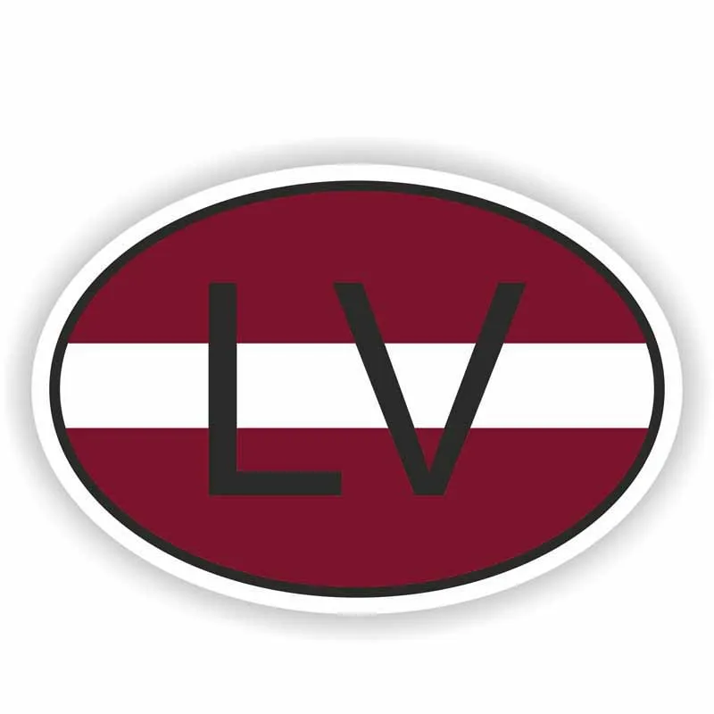 

Creative LV LATVIA Flag Car Sticker Helme Motorcycle Cover Scratches Waterproof Accessories PVC 15cm X 10cm