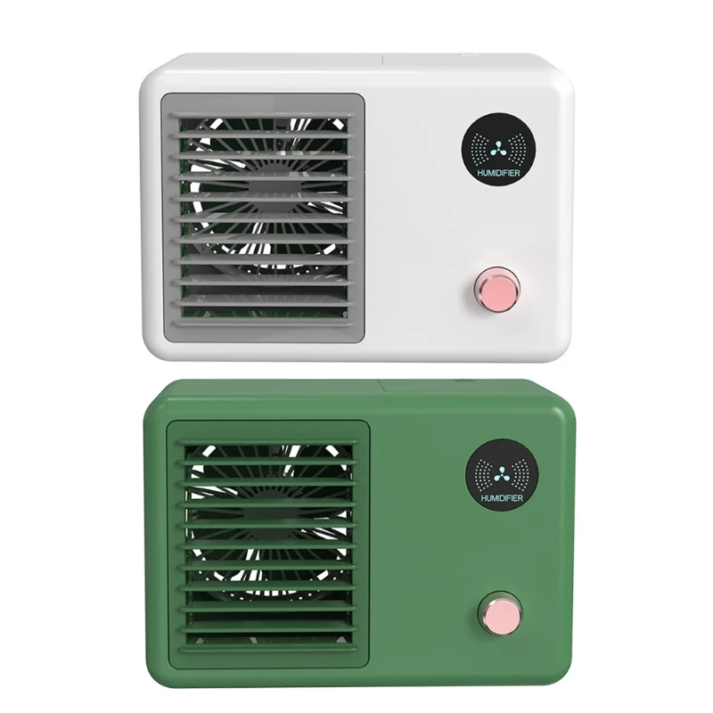 

Mini Movable Desktop Humidification Spray Fan Portable Smart Personal Cooling Tool for Summer Home Office Air Coolers