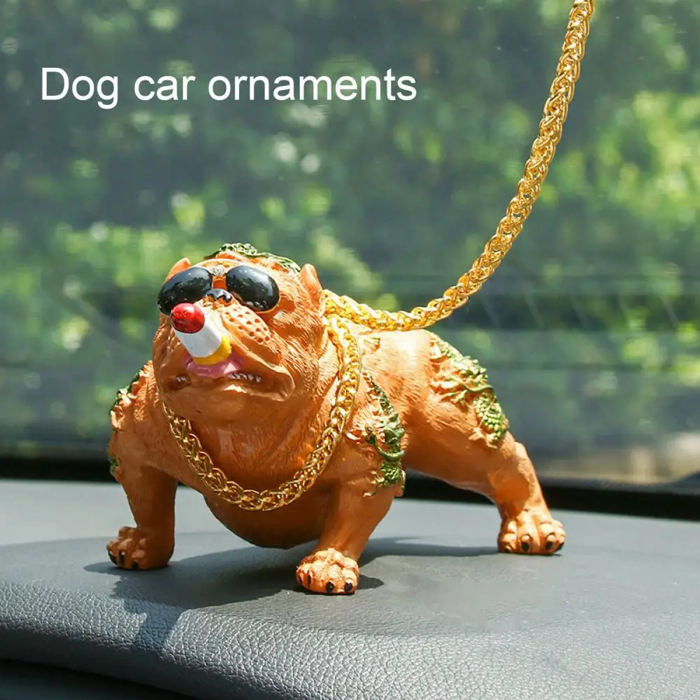 

Car Dog Ornament Dashboard Interior Decor Resin Auto Cute Creative Bully Toy accesorios coche interior
