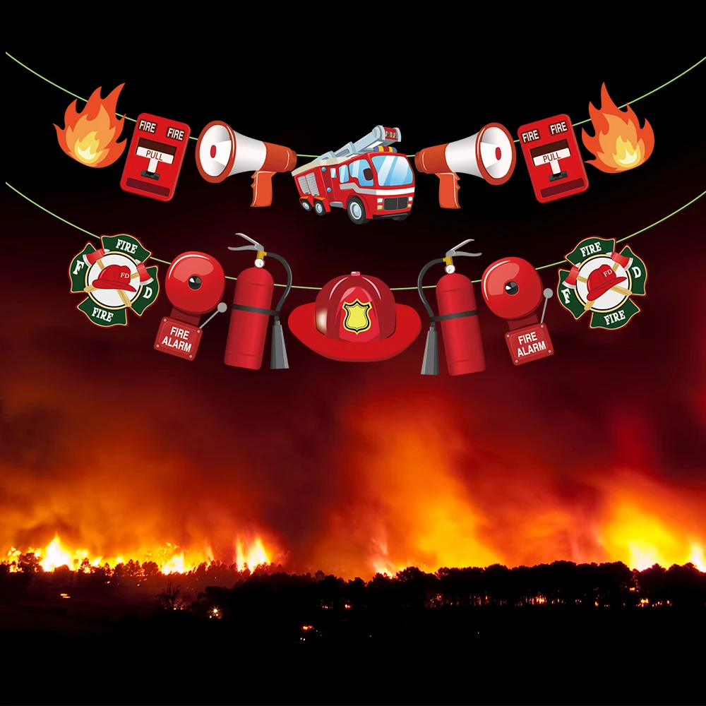 Baby Shower пожарный стены баннеры для подвесного тренинга детские украшения