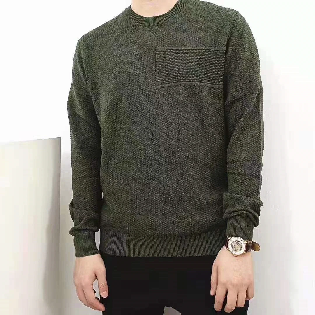 

High Quality Men Crocodile O-Neck Cotton Sweater Autumn Winter Jersey Jumper Hombre Pull Homme Hiver Pullover Knitted Sweaters