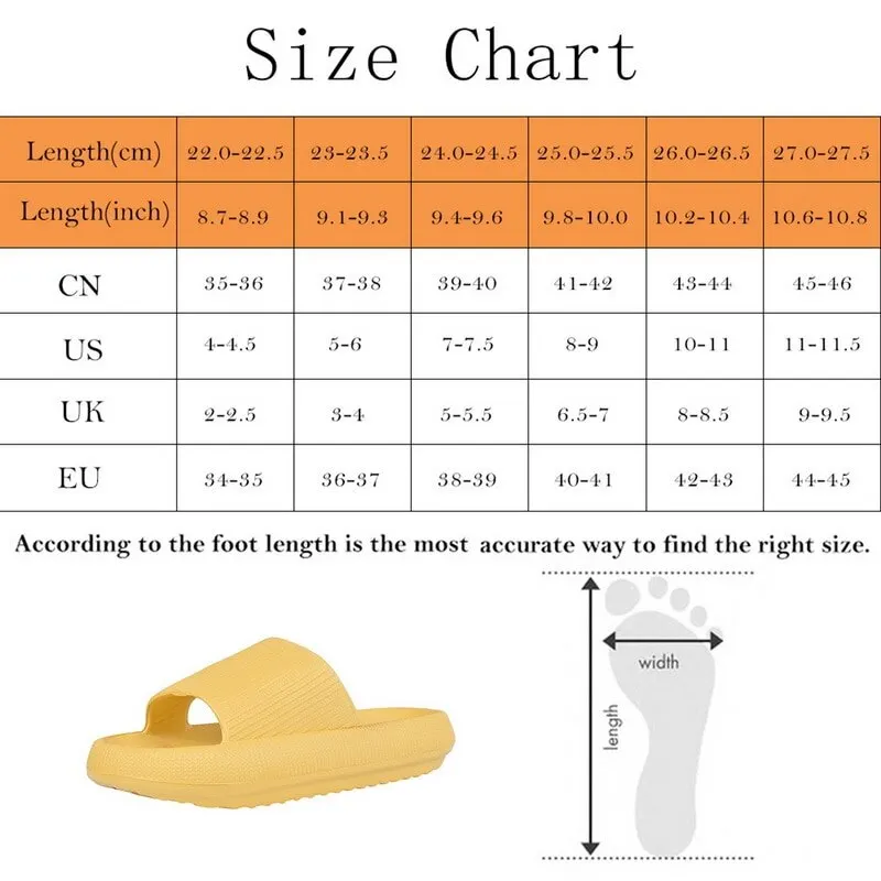 

Thick Sole Home Women Slippers Ladies Platform Flat Shoes 2021 Non-slip EVA Living Room Indoor Slides Women Slippers 4.5cm Heel