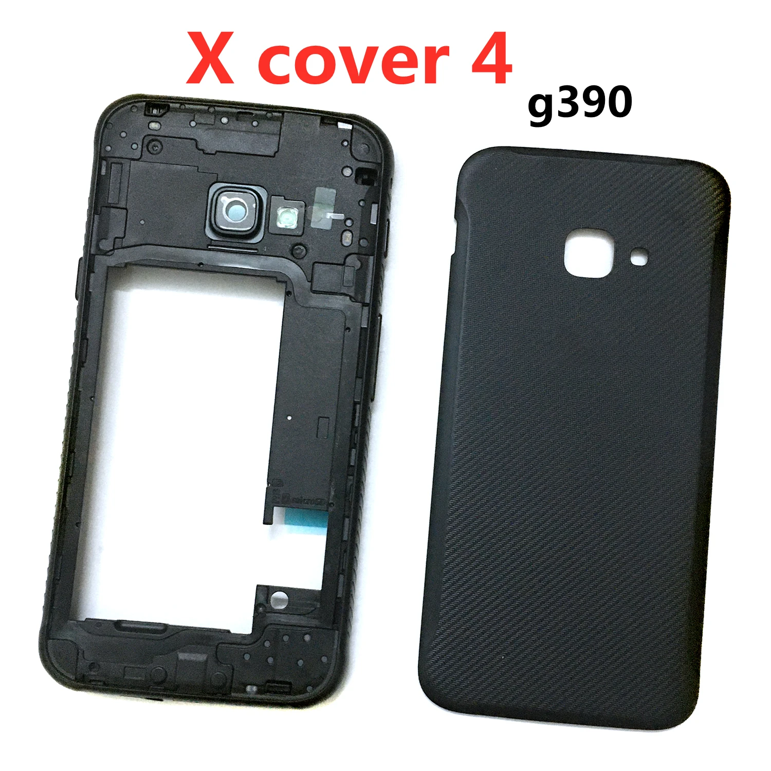 Корпус для Samsung Galaxy Xcover 4 G390 SM-G390F средняя рамка пластина + задняя крышка батарейного отсека водонепроницаемое кольцо запасные части крышка